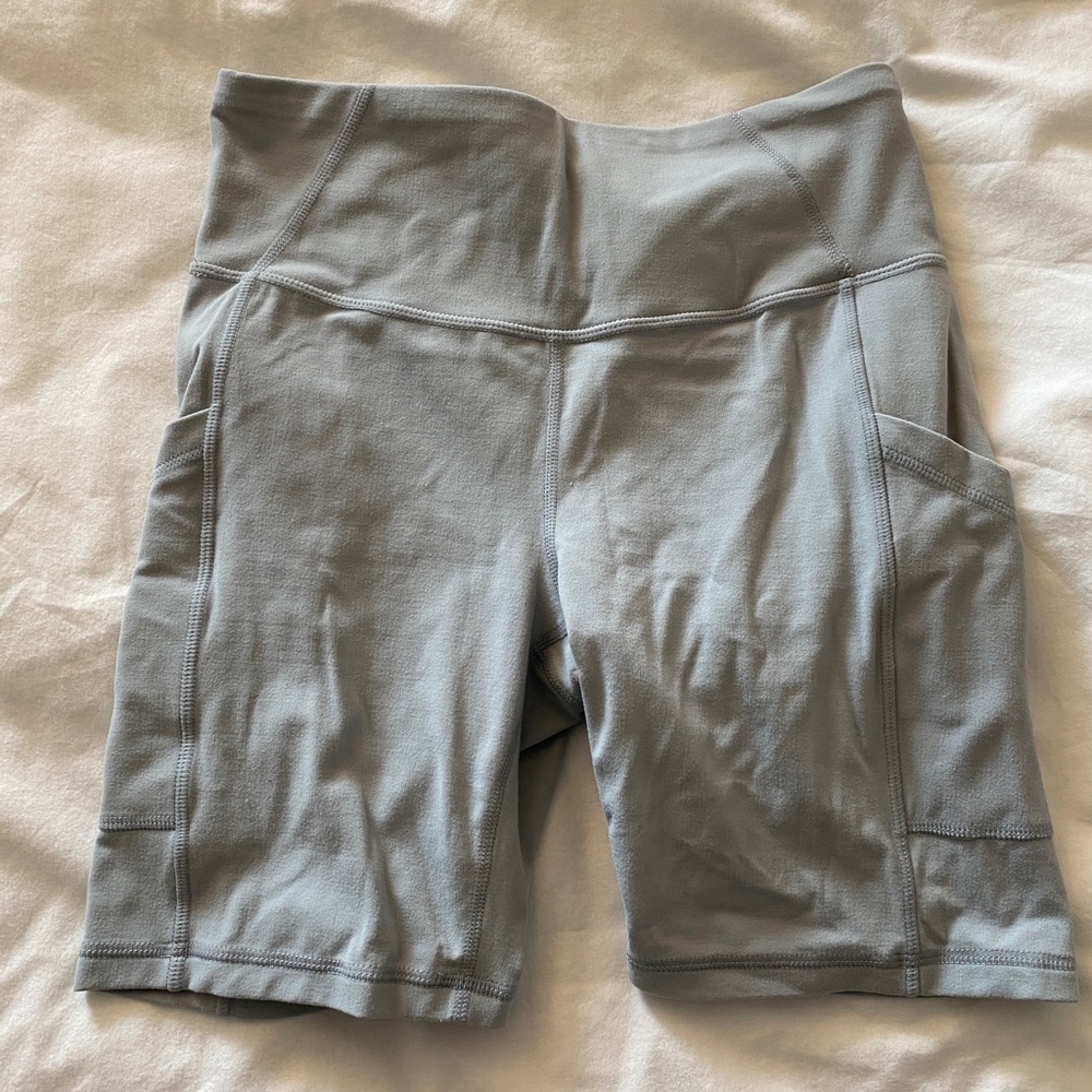 Prana Electa Biker Shorts in Storm Cloud